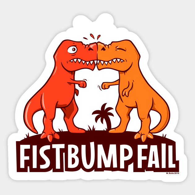 Fist Bump Fail Sticker by wloem